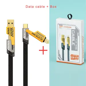 Carga rápida 4 en 1 Cable de carga USB Transferencia de datos cables de datos multifunción para carga de teléfono