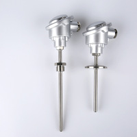 Sonda de Temperatura Industrial RTD PT100, Acero Inoxidable 316, Cabeza de Aluminio Impermeable, Termómetro de Resistencia WZP