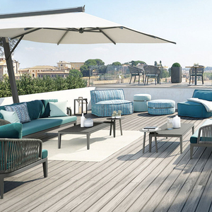 Ensemble de mobilier de jardin haut de gamme pour hôtels et villas, canapé d'extérieur modulable en corde et alliage d'aluminium - Product Image 4