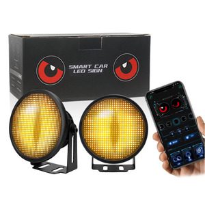 Lumières LED ADT 12V Devil Eyes pour écran d'affichage de voiture, feux de pare-brise de camion DIY, phares de voiture à commande par application, décoration dynamique - Product Image 5