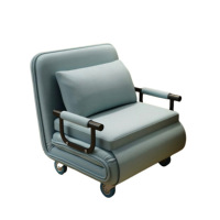 Sofá Cama Moderno Giratorio y Plegable con Tela Lavable Extraíble y Estructura Metálica para Dormitorio, Sala de Estar y Uso Hospitalario - Venta al por Mayor