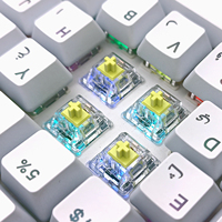 Tecsee Fournisseur PC Haut PC Bas POM Tige Métallique Clavier Commutateur Tactile Cristal Citron Commutateurs
