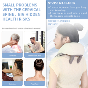 Hot Sell Shiatsu Kneading Heated Deep Tissue <b>Smart</b> Relaxer Cervical Back Neck Shoulder Massager Shawl ST-350 Hot Sell S - Product Image 4