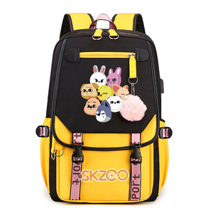 Skzoo Student <b>Backpack</b> <b>Large</b> Capacity With USB Charging For School And Travel Unisex Design - Product Image 4