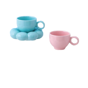 European Minimalist Porcelain Coffee Mug Set 220ml Eco-Friendly High Quality Simple Design Hand Grip Turkish Arabic Tea - Product Image 1