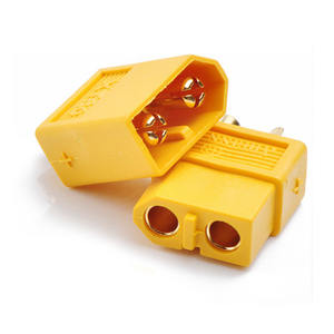 Высококачественный силовой разъем Amass Brass 3.5mm 30A (штекер-гнездо) XT60 для LiPo аккумуляторов радиоуправляемых дронов и лодок - Product Image 1