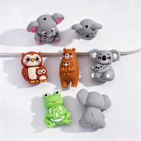 Cuentas de silicona 3D de la serie de animales mamá y bebé, accesorios DIY para bolígrafos y llaveros personalizables
