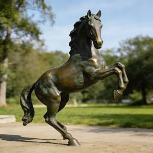 Estátua de Cavalo Saltando em <span class=keywords><strong>Bronze</strong></span> em Tamanho Real, Personalizada, Moderna, para Parque, Salão de Memória, Fundição em Grande Escala, para Formatura e Dia Nacional - Product Image 4