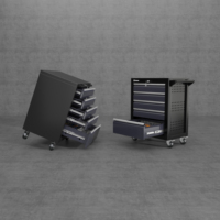 Caja de Herramientas Rodante de Acero Laminado en Frío de Alta Resistencia con 7 Cajones, Gabinete de Herramientas con Cerradura y Herramientas Incluidas para Almacenamiento en Garaje o Taller