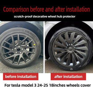 -Enjoliveurs de roue à induction 18 pouces pour les enjoliveurs de roue <span class=keywords><strong>Tesla</strong></span> modèle 3 2024-2025 Accessoires <span class=keywords><strong>Tesla</strong></span> modèle 3 - Product Image 3