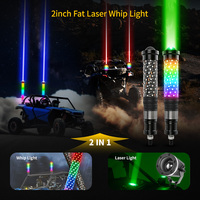 Luces LED de Antena Impermeables para UTV, Luces Láser Alien Fat Whip con Control Remoto, Antenas LED para RZR ATV