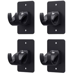 Self Adhesive <b>Curtain</b> Rod Bracket Plastic <b>Curtain</b> Rod Holders <b>Curtain</b> Rod Brackets Hooks for Bathroom Bedroom Livingroom - Product Image 1