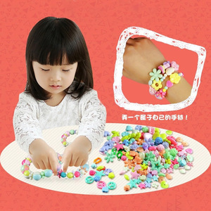 Kids Diy <b>Beaded</b> Bracelet <b>Plastic</b> Candy Color Cartoon Shape 450 Pieces Early Education Toy For Children Jewelry Making - Product Image 1
