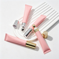 Nouvel Huile à Lèvres Rose en Tube Souple Hydratante Parfumée Maquillage des Lèvres Marque Privée Végétalien Repulpeur Extrême