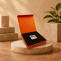 Boîte cadeau rigide à couvercle magnétique personnalisé, boîte d'emballage en carton imprimée en couleur, avec insert en mousse EVA personnalisé pour ensemble de produits