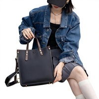 Sac fourre-tout vertical et porte-documents élégant en cuir véritable pour femme, sac à bandoulière pour trajets quotidiens avec fermeture éclair en cuir souple
