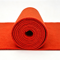 Roter Event-Bodenteppich Rolle Vliesstoff Polyester Nadelfilz Einweg-Rutschfester Ausstellungsteppich