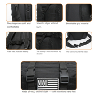 Sac à dos tactique système MOLLE grande capacité (36-56L) imperméable léger en nylon avec fermeture éclair pour randonnée, camping, chasse, sports de plein air