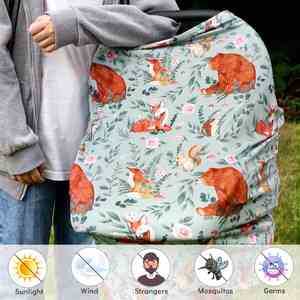 Cubierta Multiusos para Lactancia, Cubierta Elástica para Cochecito, Cubierta Elástica para Asiento de Auto para Niños y Niñas - Product Image 2