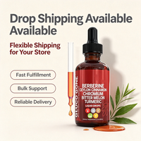 Stock USA - Livraison Directe - Gouttes Liquides de Complexe de Berbérine 60ml - Extrait Herbal pour la Gestion du Poids