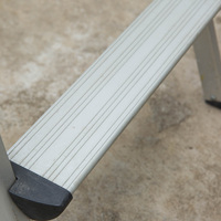 Échelle pliante légère en aluminium de type A, 3 marches, avec main courante de sécurité, pour usage domestique, vente en gros