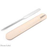 Outil de mélange et de brassage pour crème faciale en acier inoxydable OEM, spatule cosmétique pour fond de teint, grattoir pour maquillage