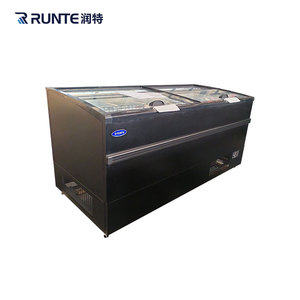 <span class=keywords><strong>Vitrina</strong></span> de supermercado comercial Pantalla abierta <span class=keywords><strong>Congelador</strong></span> de isla <span class=keywords><strong>horizontal</strong></span> de vidrio Refrigerador <span class=keywords><strong>Congelador</strong></span> profundo 24/7 Soporte técnico - Product Image 4