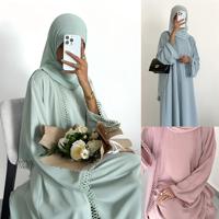 Nouvelle robe intérieure en dentelle Abaya, ensemble deux pièces, Abaya modeste, vêtements islamiques de Dubaï, Abaya pour l'Aïd, robe musulmane pour femmes, vente en gros