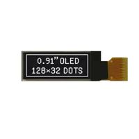 Modul Layar OLED PMOLED Huaxin 0.91 Inci 128*64 Antarmuka I2C Layar OLED Monokrom