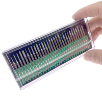 Lot de 30 fraises diamantées à tige Dremel, meuleuse électrique, accessoires électriques, foret à ongles abrasif, outil rotatif 3mm