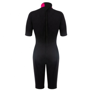 Combinaison de plongée courte en néoprène pour <span class=keywords><strong>femme</strong></span> personnalisable, manches courtes, coutures invisibles collées pour le surf et la plongée en apnée - Product Image 3