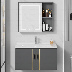 Mueble <span class=keywords><strong>de</strong></span> <span class=keywords><strong>Baño</strong></span> <span class=keywords><strong>de</strong></span> Aluminio <span class=keywords><strong>de</strong></span> Lujo, Impermeable, para Hoteles, <span class=keywords><strong>con</strong></span> Espejo <span class=keywords><strong>de</strong></span> Maquillaje, <span class=keywords><strong>Grifo</strong></span> <span class=keywords><strong>y</strong></span> <span class=keywords><strong>Lavabo</strong></span> <span class=keywords><strong>de</strong></span> Cerámica - Product Image 6