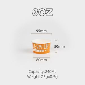 Conteneurs à crème glacée multifonctionnels avec logo personnalisé imprimé, gobelets à yaourt, gobelets à crème glacée - Product Image 2