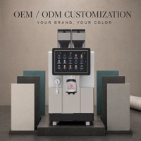 Machine à café professionnelle de bureau à double chaudière, pression 15 bars, écran tactile intelligent, café à filtre avec tuyau d'eau chaude