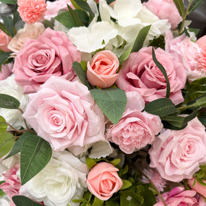 Hizyu f2908 Hiện đại chất lượng cao lụa màu hồng hoa bóng hàng đám cưới vòm bàn trung tâm trang trí sân khấu trung tâm đám cưới - Product Image 4