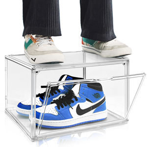 Scatola per Sneaker DAYOOH in Acrilico <span class=keywords><strong>Trasparente</strong></span> Contenitore Impilabile Multimisura Organizer per Scarpe Antipolvere Lucido Scaffale Portaoggetti - Product Image 1