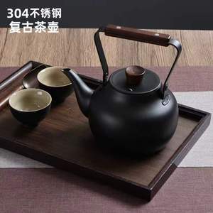 304 Stainless Steel Retro Teapot With Lid Heat Resistant <b>Camping</b> Outdoor Use - Product Image 2