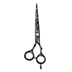 Ciseaux de barbier à manche en céramique, lame en acier inoxydable, ciseaux à effiler 26 dents, pour droitiers, sur mesure, outil de coupe de cheveux professionnel - Product Image 1