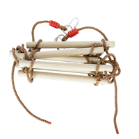 Escalera de Cuerda de Madera para Niños, para Colgar en Interiores y Exteriores, para Jardín, Casa de Juegos, Jardín de Infancia, Accesorio para Parque de Trampolines