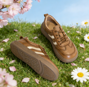 Chaussures de marche décontractées simples en cuir de vachette de première couche - Product Image 6