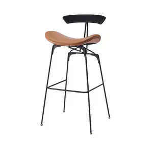 Nordic Designer Ant Bar Chair Creative Iron Art Light Stool Industrial Style Retro Luxury Home Backrest High Curved Form Bar