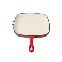 Ollas y Sartenes de Cocina Rojas Personalizadas al por Mayor, Cacerola de Hierro Fundido Esmaltado, Utensilios de Cocina de Hierro Fundido Esmaltado