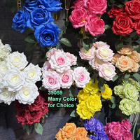 Offre Spéciale – Bouquet de Roses Artificielles Multi-Couleurs à 7-9 Têtes pour Mariages, Événements, Fêtes et Décoration Hôtelière