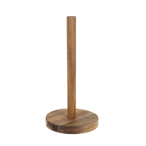 Porte-rouleau de papier de cuisine vertical autoportant en bois d'acacia Natural House - Product Image 6