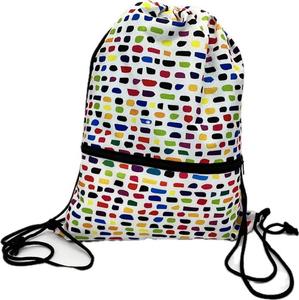 Factory Promotional Waterproof Drawstring Backpack Bags Customized logo 210D Multi-functional Low Price Sport Nylon String Bags
