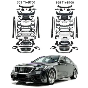 2018-20y S class W222 upgrade to S63 S65 TI B700 KO car body kit bumpers auto parts without headlights full set for Mercedes