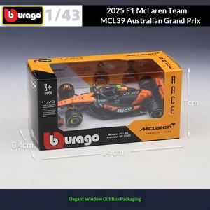 Bburago <span class=keywords><strong>1</strong></span>:<span class=keywords><strong>43</strong></span> 2025 F1 <span class=keywords><strong>McLaren</strong></span> MCL39 Red Bull RB21 Max Vastanton Mercedes W16E Sf-25 Modelo de Coche de Carreras de Aleación Fundida a Presión - Product Image 4