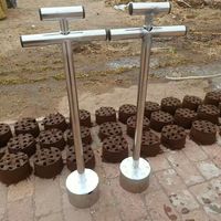 Presse manuelle pour briquettes de fumier de vache, outil en acier inoxydable, moule en nid d'abeille pour charbon