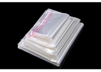 Sacs auto-adhésifs double couche en OPP transparents et épais pour bijoux, petites cartes, autocollants ; Plastique