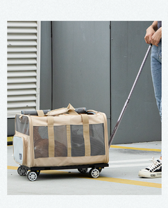 Sac de <span class=keywords><strong>transport</strong></span> <span class=keywords><strong>pour</strong></span> animaux de compagnie JXB à double compartiment, en tissu Oxford, avec fermeture éclair solide, écologique, avec roulettes amovibles, <span class=keywords><strong>pour</strong></span> <span class=keywords><strong>2</strong></span> petits <span class=keywords><strong>chats</strong></span> - Product Image 6